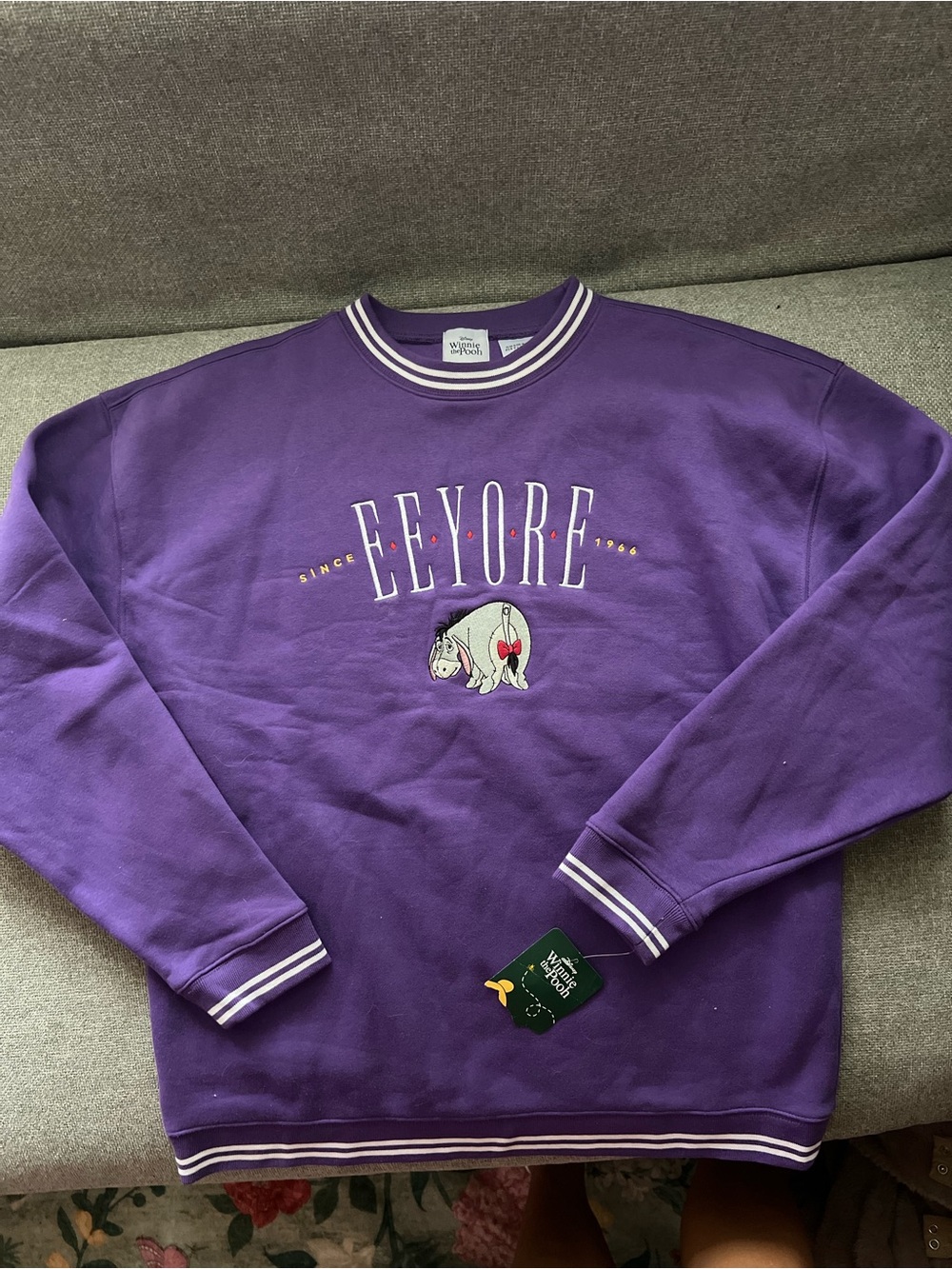 Disney Purple Eeyore Crewneck Sweatshirt
